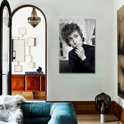 BOB DYLAN Photo Print on Canvas - Vertical Celebs Canvas Print Artesty   