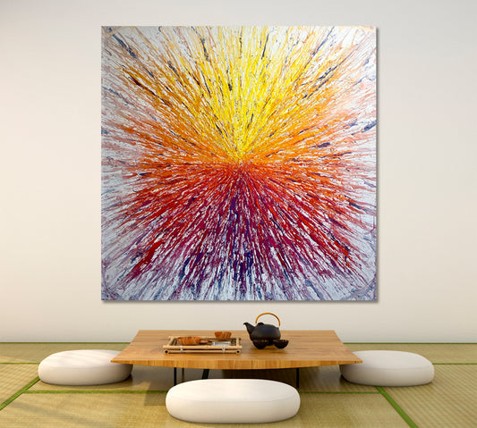 COLORS EXPLOSION Abstract Expressionism Light Rays - S Abstract Art Print Artesty   