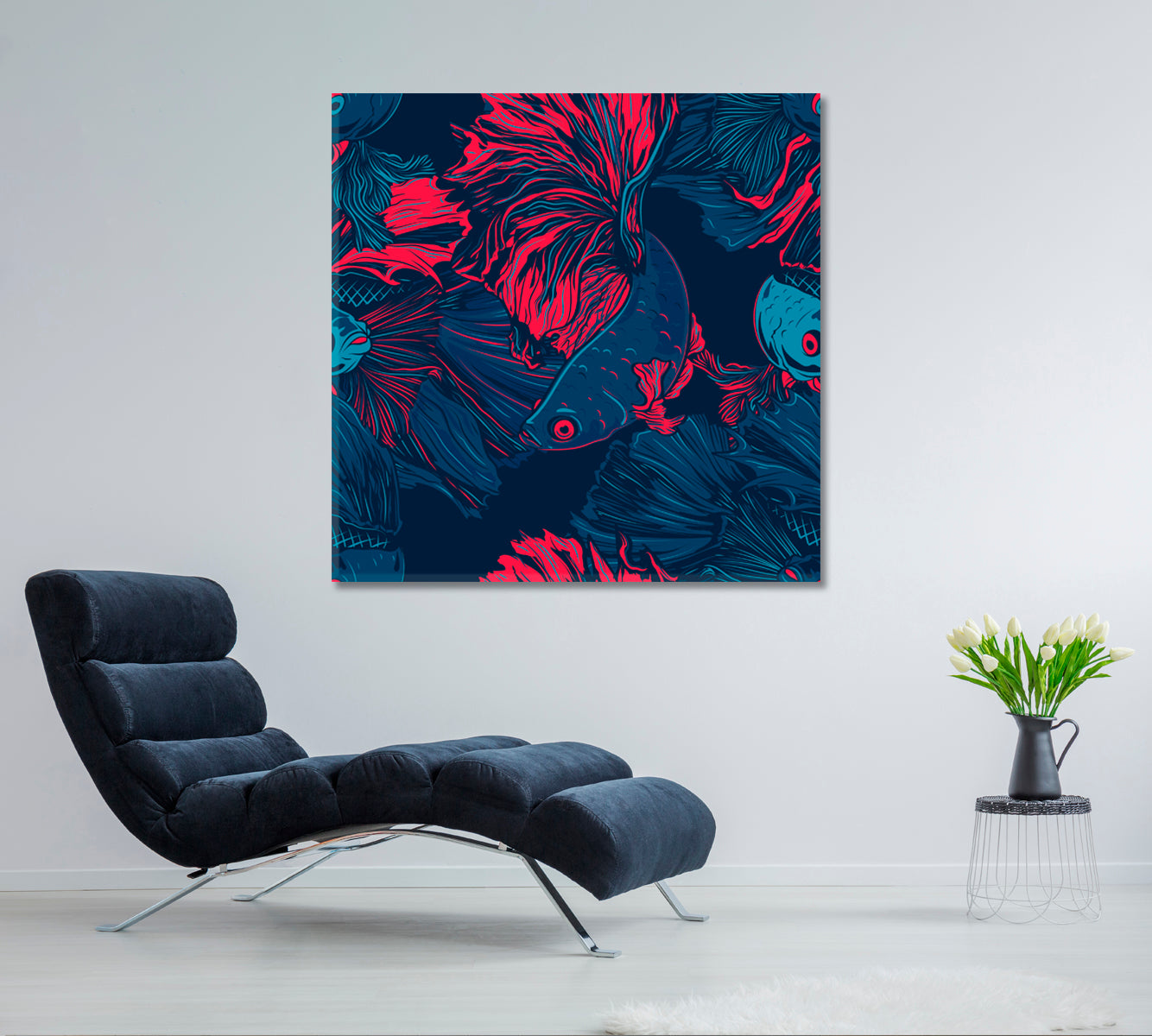 Colorful Betta Fish Artwork Abstract Art Print Artesty   