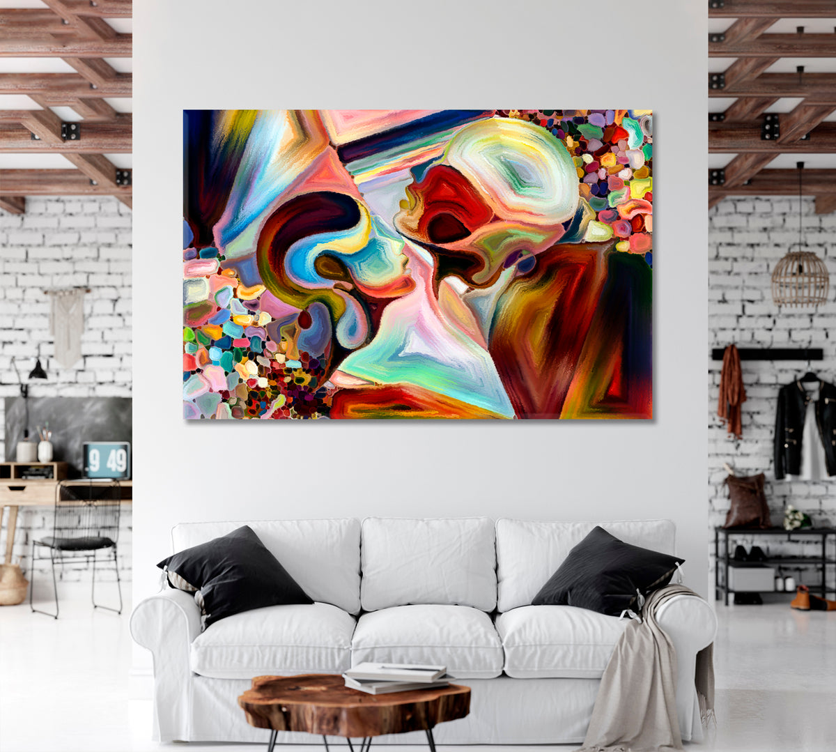 ABSTRACT Shapes Mosaic Pattern Beautiful Colorful Art Abstract Art Print Artesty 1 panel 24" x 16" 