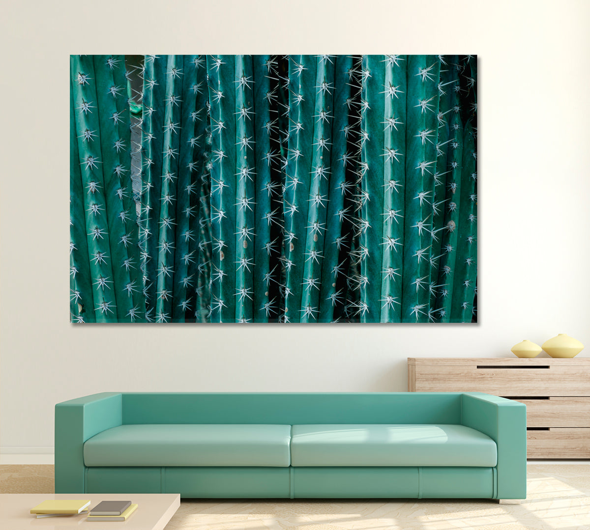 CACTUS Closeup Thorn Cactus abstract Natural Pattern Tropical, Exotic Art Print Artesty 1 panel 24" x 16" 
