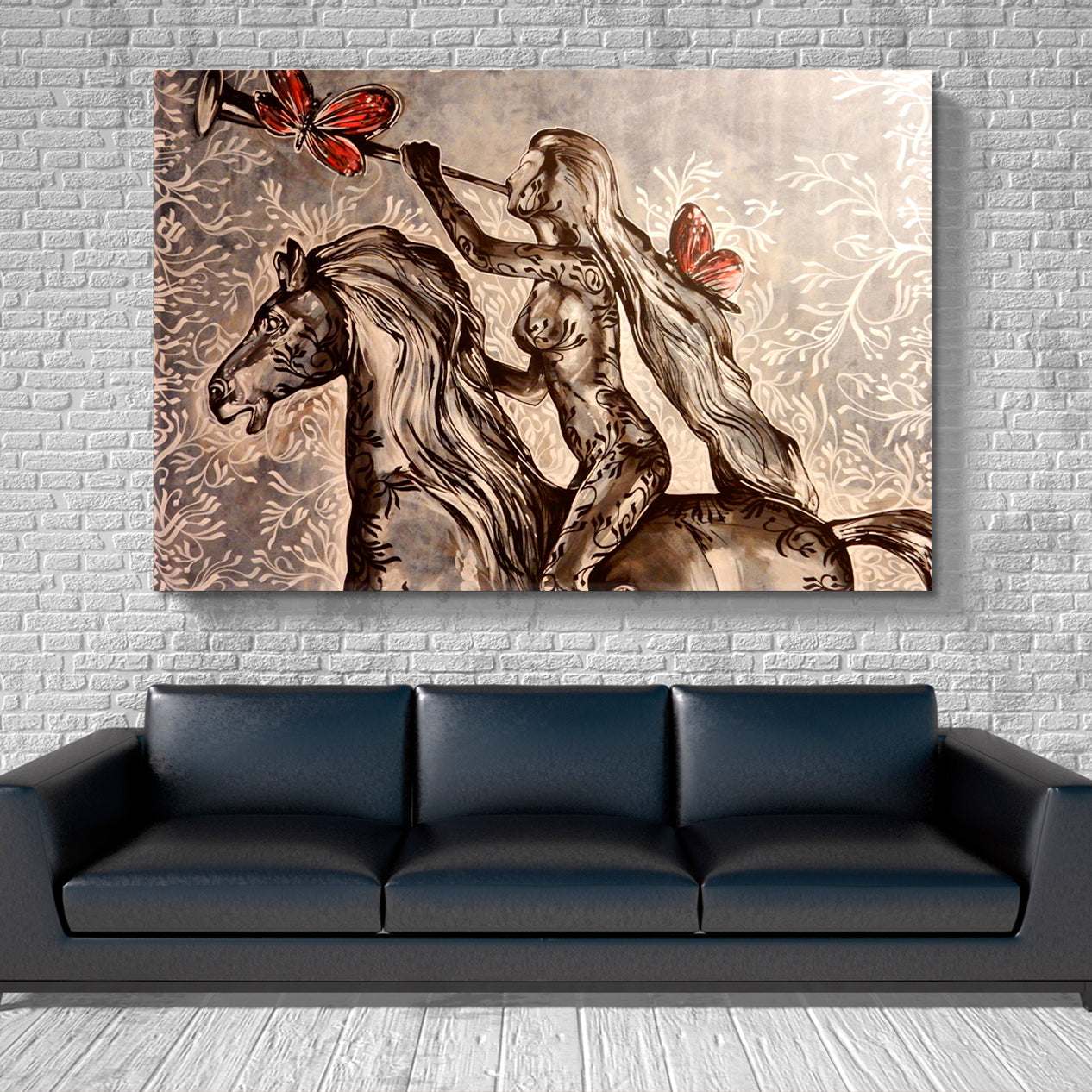 GORGEOUS HORSEWOMAN BEAUTIFUL AMAZON Fine Art Brown Tones Fine Art Artesty   