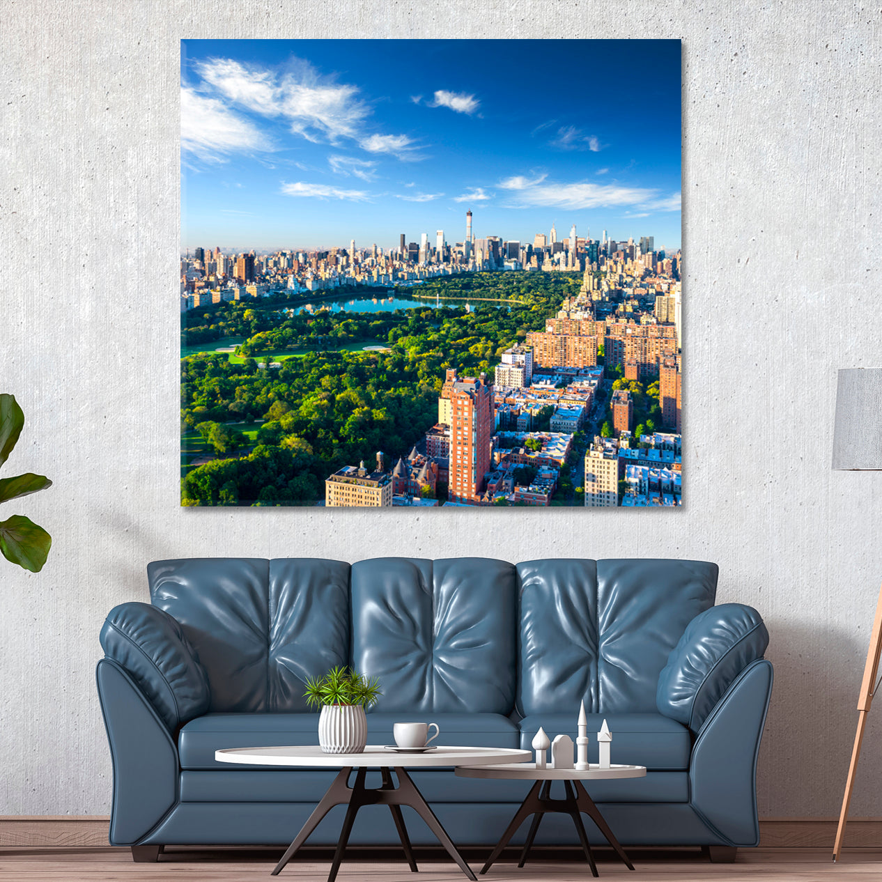 Aerial View Central Park Manhattan New York Cities Wall Art Artesty 1 Panel 12"x12" 