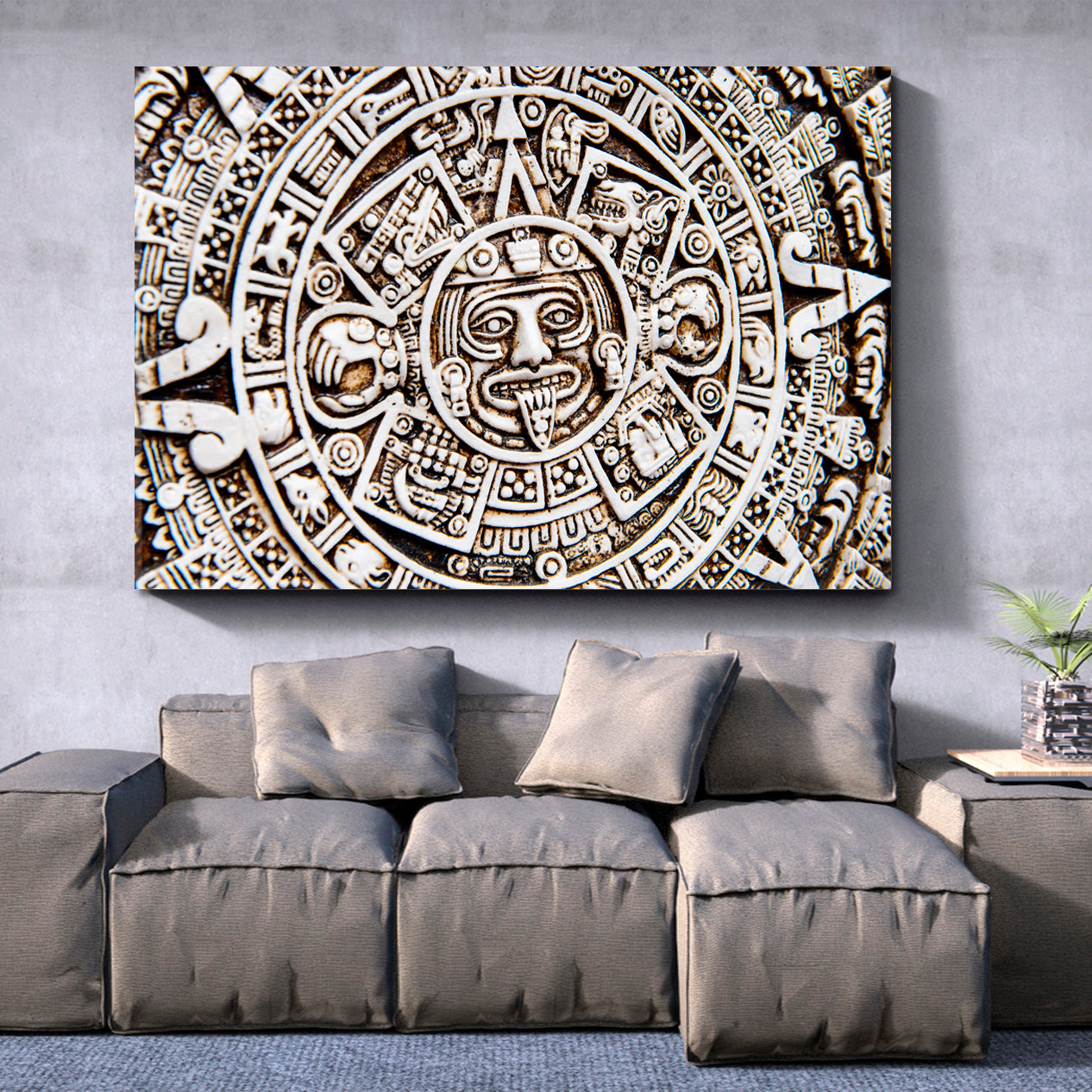 Maya Calendar Maya Civilization Pattern Vintage Affordable Canvas Print Artesty   