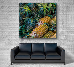 Pineapple Sweet Tropical Fruit Juicy Raw Food Poster Tropical, Exotic Art Print Artesty   