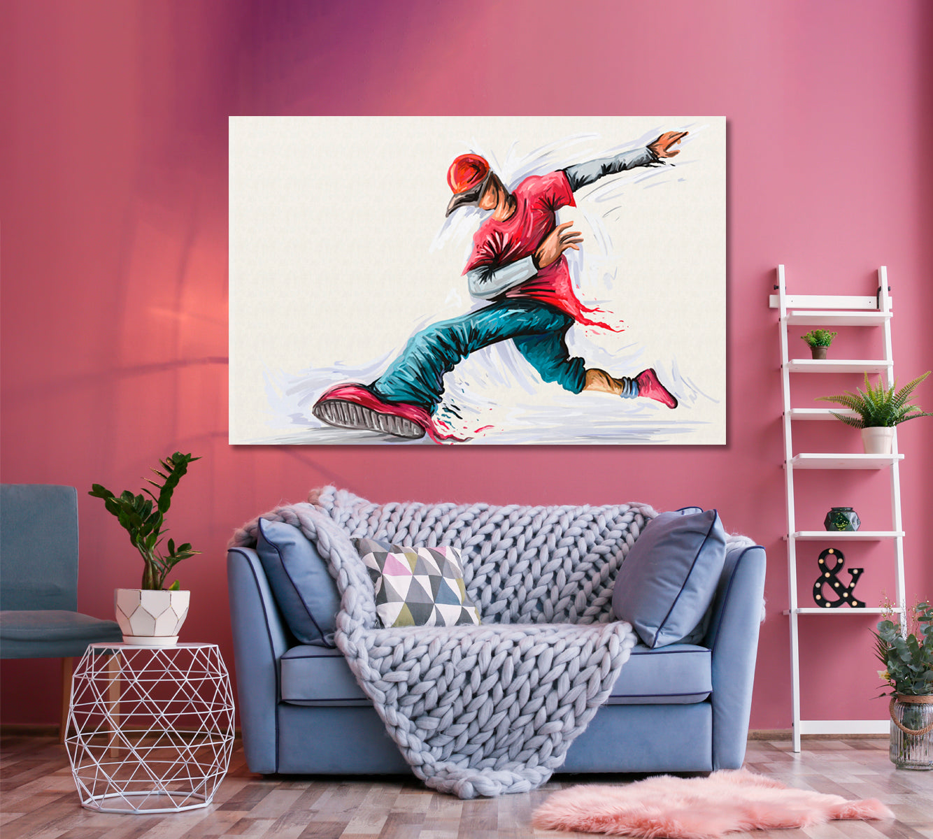 Boy Hip Hop Dance Rap Music Kids Teenager Active Life Concept Fine Art Canvas Print Kids Room Canvas Art Print Artesty   