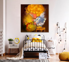 KIDS ROOM CONCEPT Beautiful Sweet Little Angel Canvas Print | Square Panel Kids Room Canvas Art Print Artesty   