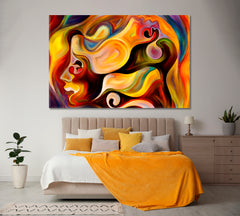 Creative Abstraction Colors And People Abstract Art Print Artesty   
