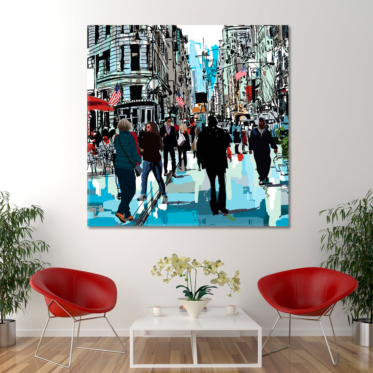 New York City Street Abstract Poster Cities Wall Art Artesty   