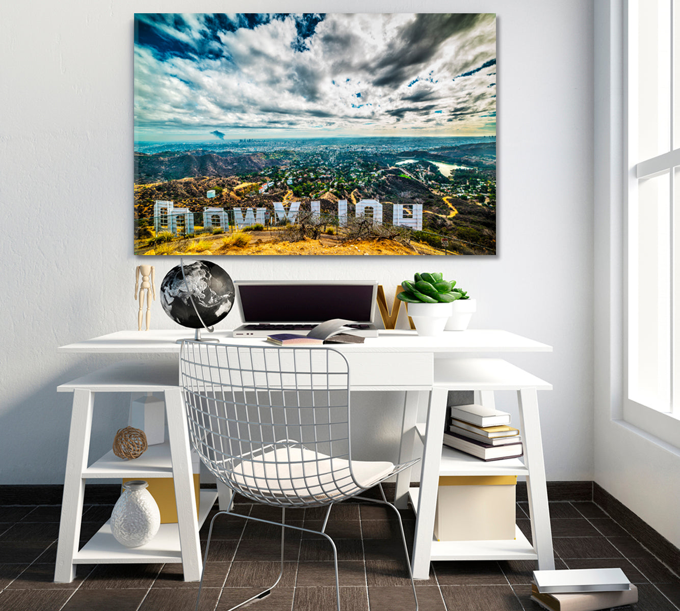 HOLLYWOOD LOS ANGELES CALIFORNIA Famous Hollywood Hills Sign Famous Landmarks Artwork Print Artesty   