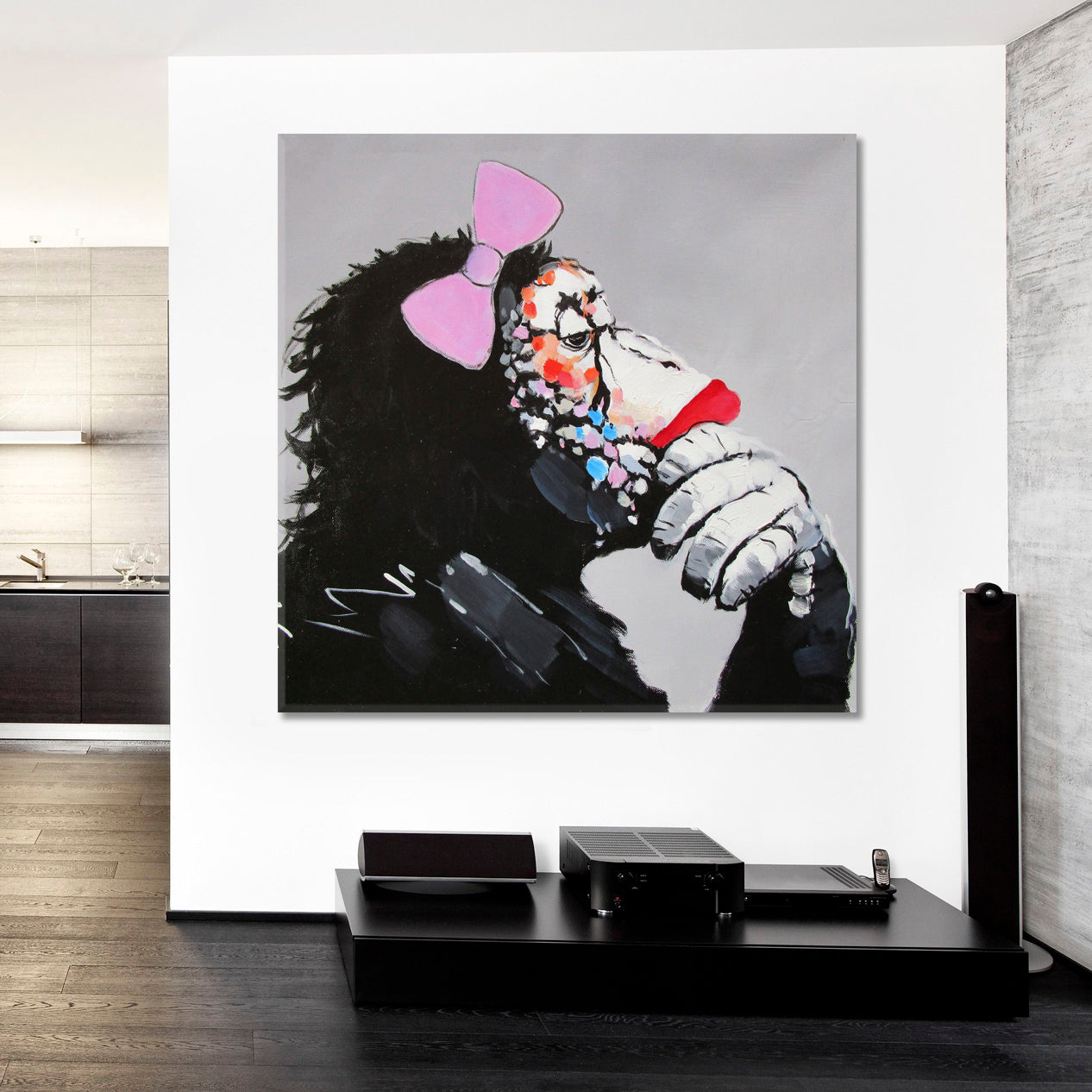 FUNNY MONKEY Trendy Pop Art Gorilla - S Animals Canvas Print Artesty   