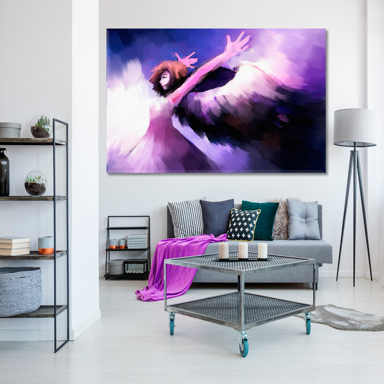 I'm Flying Angel Girl With Wings Fine Art Canvas Print TV, Cartoons Wall Art Canvas Artesty   