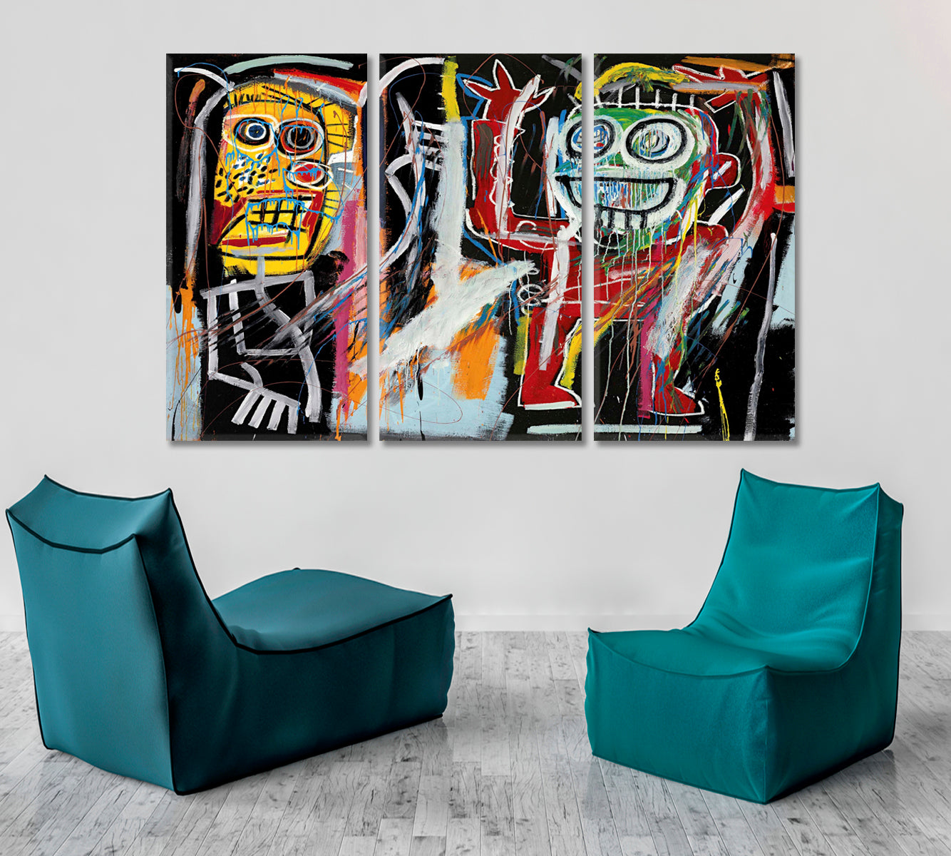 Basquiat Inspired Poster Abstract Art Print Artesty   
