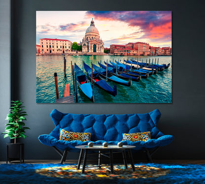 Gondolas Grand Canal Basilica Santa Maria Venice Italy Cities Wall Art Artesty   