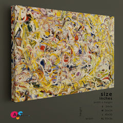 Drip Style Abstract Pollock Motives Abstract Art Print Artesty 1 panel 24" x 16" 