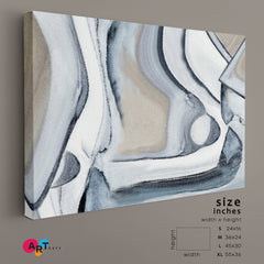 Beige White Blue Soft Tones Figurative Geometric Modern Abstract Art Contemporary Art Artesty   