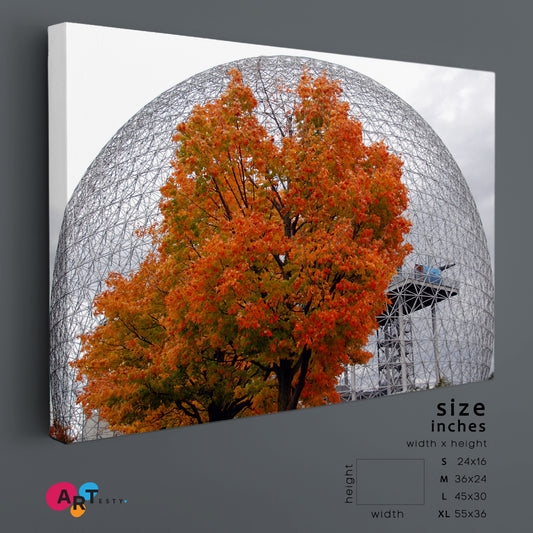 Montreal Biosphere Cities Wall Art Artesty 1 panel 24" x 16" 