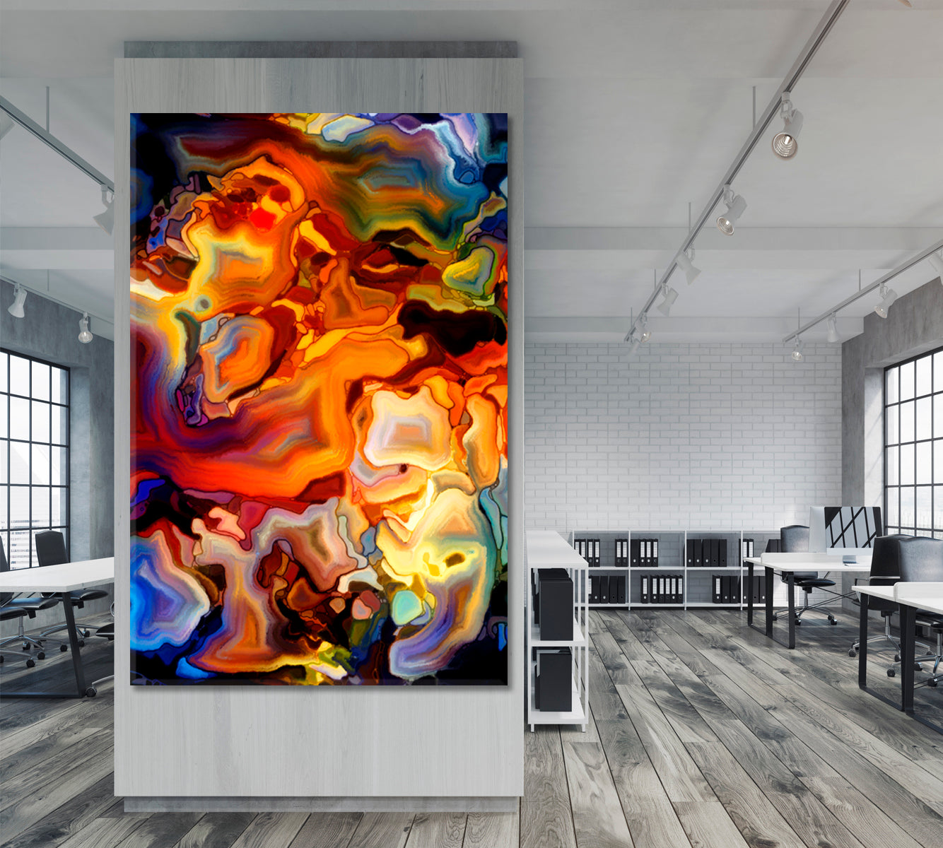 Abstract Stunning Artwork- Vertical 1 panel Contemporary Art Artesty   