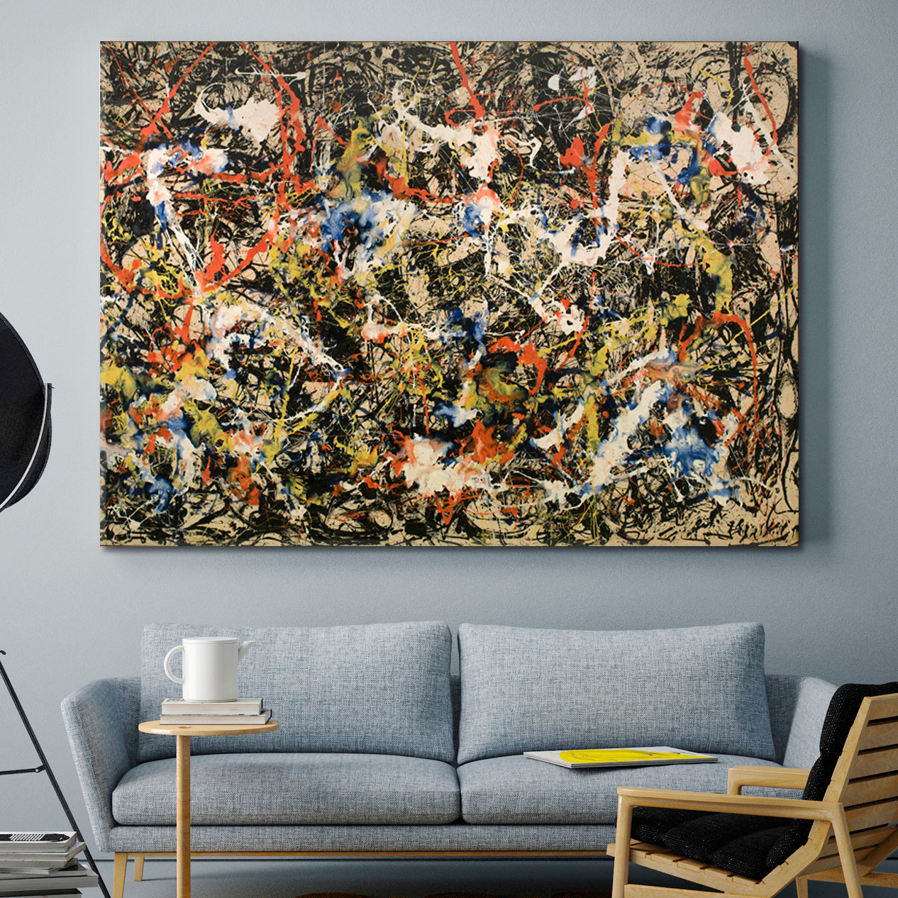 CONVERGENCE Jackson Pollock's Style Abstract Art Print Artesty   