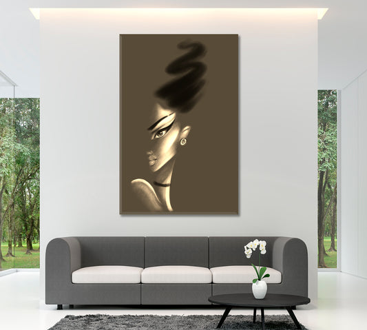 FASHION Beautiful woman Pretty Woman Pastel  - Vertical People Portrait Wall Hangings Artesty 1 Panel 16"x24" 