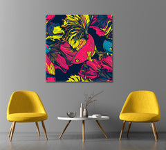 Abstract Colorful Fish Animals Canvas Print Artesty   