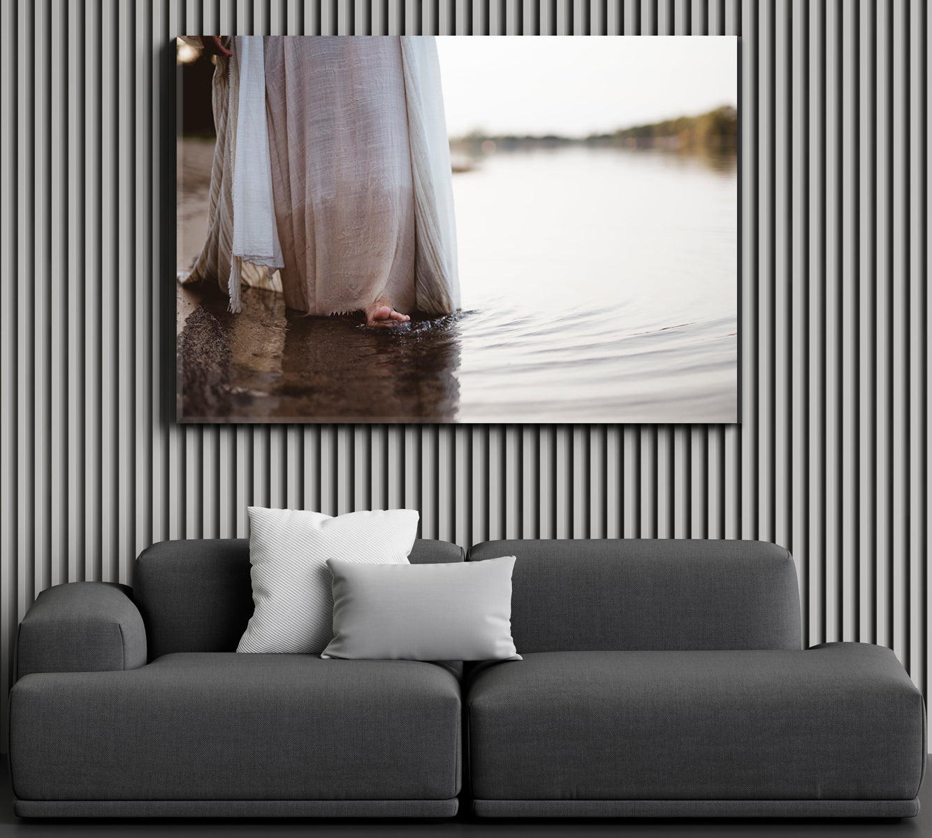 BIBLICAL Jesus Walking In The Water Artwork Religious Modern Art Artesty   