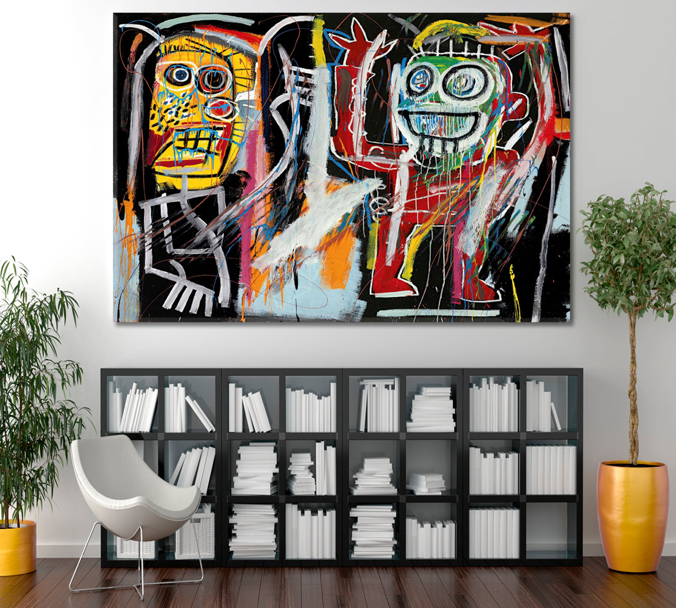 Basquiat Inspired Poster Abstract Art Print Artesty   