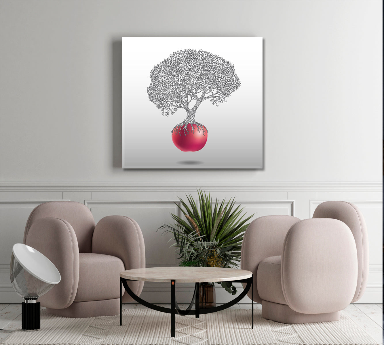 Old Tree Red Apple Artwork Pos Artesty   