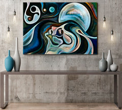YIN YANG AND THE CYCLE OF LIFE Modern Painting Abstract Art Print Artesty   