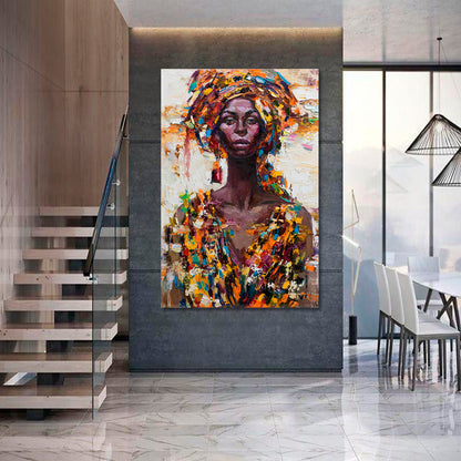 Vivid Beautiful Afro Woman Incredible Black Girl Poster People Portrait Wall Hangings Artesty   