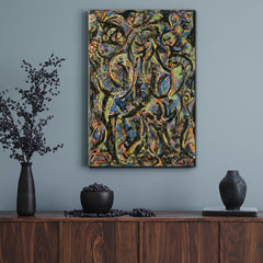 GOTHIC Jackson Pollock Style Abstract Art Print Artesty   