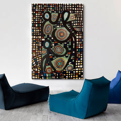 "Your Guessing Pleasure" Boho Style Pattern Abstract Figurative Art Contemporary Art Artesty   