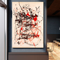 Attractive Fluid Dynamics Jackson Pollock Style Contemporary Art Artesty   