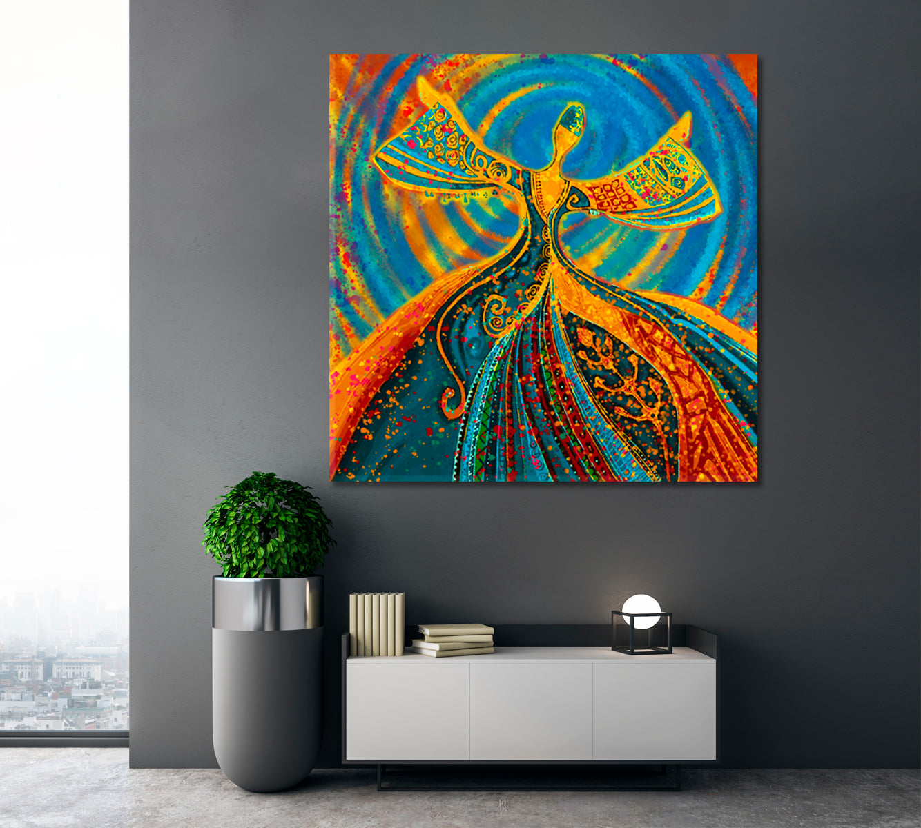 Traditional Sufi African Painting Abstract Abstract Art Print Artesty   