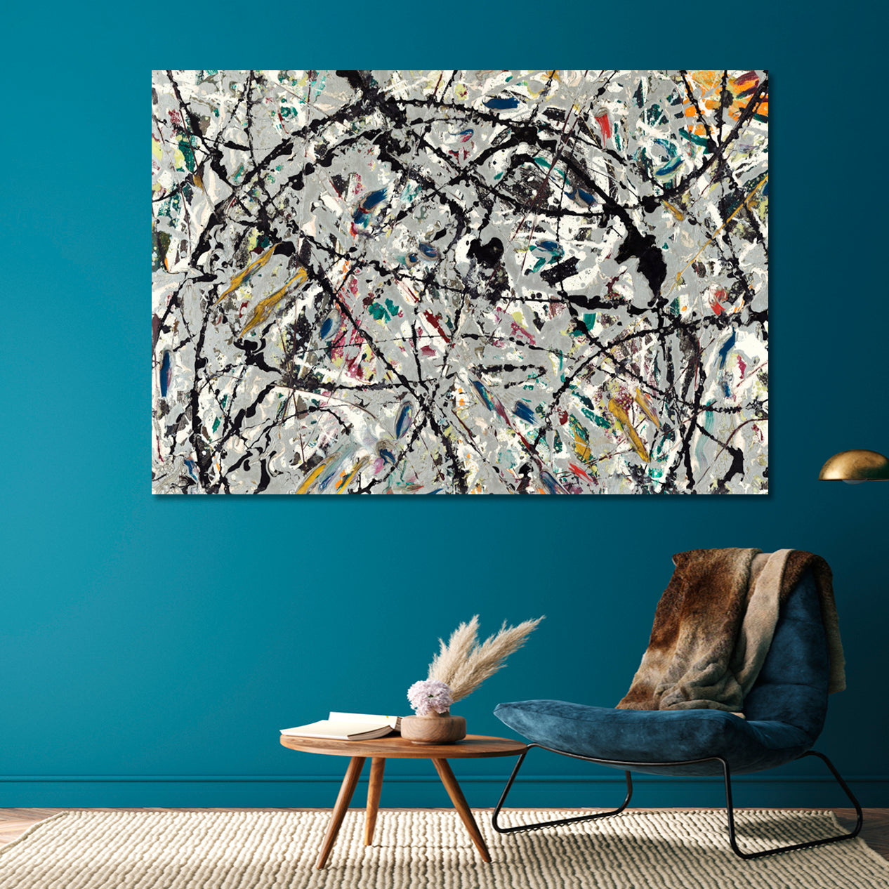MODERN DRIP ART Jackson Pollock Motives Famous Splatter Artwork Contemporary Art Artesty   