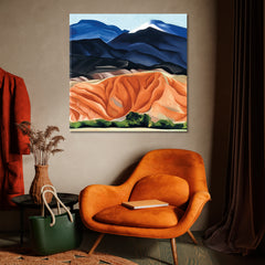 BEAUTY IN DETAILS Desert Landscape Shapes Forms Georgia o Keeffe Style - Square Fine Art Artesty   