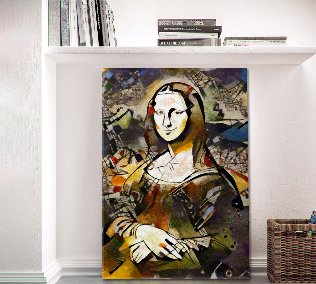 MONA LISA  Abstract Cntemporary Style - Vertical Fine Art Artesty   