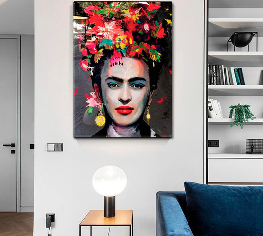 FRIDA  - Vertical 1 panel People Portrait Wall Hangings Artesty   