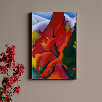 NATURE Abstract Flowers Unique Style Canvas Print | Vertical Fine Art Artesty   