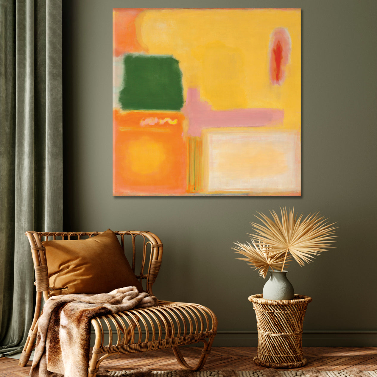 Mark Rothko Intersection INTERSECTION Colorful Field Painting Mark Rothko Style Art Canvas ...