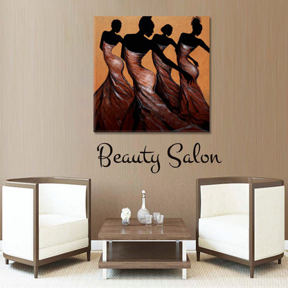 FAITH IN MOTION Graceful Motion Dance Beautiful African American | Square Pop Culture Canvas Print Artesty   