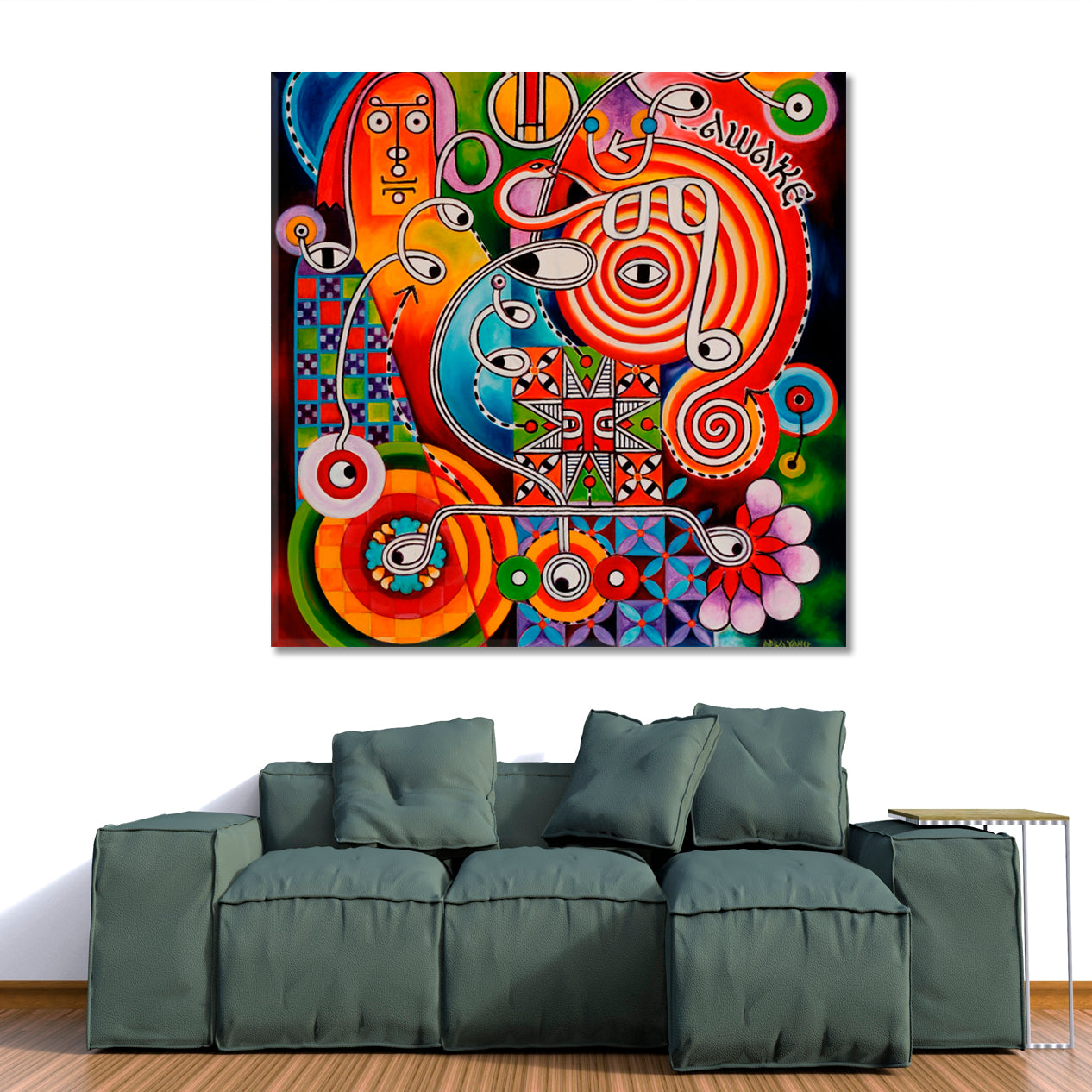 AWAKE ETHIOPIAN Abstract Psychedelic Trippy Sacred Modern Art Contemporary Art Artesty   