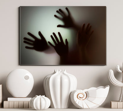 SHADOW OF LOVE Behind Glass Silhouette Blur Photo Photo Art Artesty 1 panel 24" x 16" 