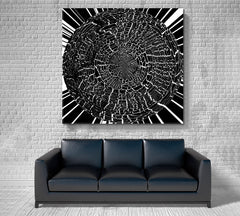 BLACK WHITE Futuristic Psychedelic Hypnotic Grunge Abstract Poster Contemporary Art Artesty   