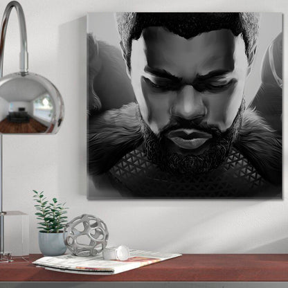 BLACK PANTHER Chadwick Boseman Black Panther Wakanda Forever - S Celebs Canvas Print Artesty   