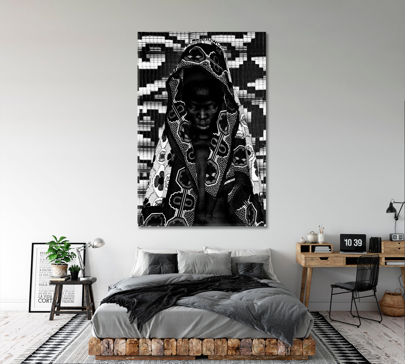 BLACK LIVES MATTER Modern Trendy Art Black Beauty Africa - V Canvas Print Artesty 1 Panel 16"x24" 