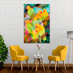 JUNGLE Colorful Landscape Exotic Tropical Fauna Abstract Vivid Fine Art Tropical, Exotic Art Print Artesty   