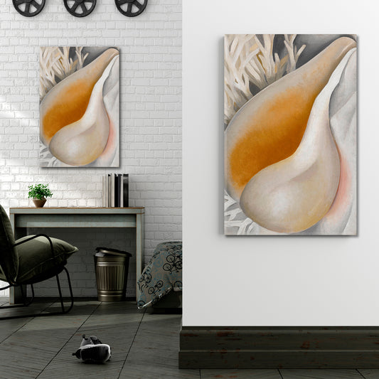 ABSTRACT SHELL Sea Life Beautiful World - Vertical Fine Art Artesty 1 Panel 16"x24" 