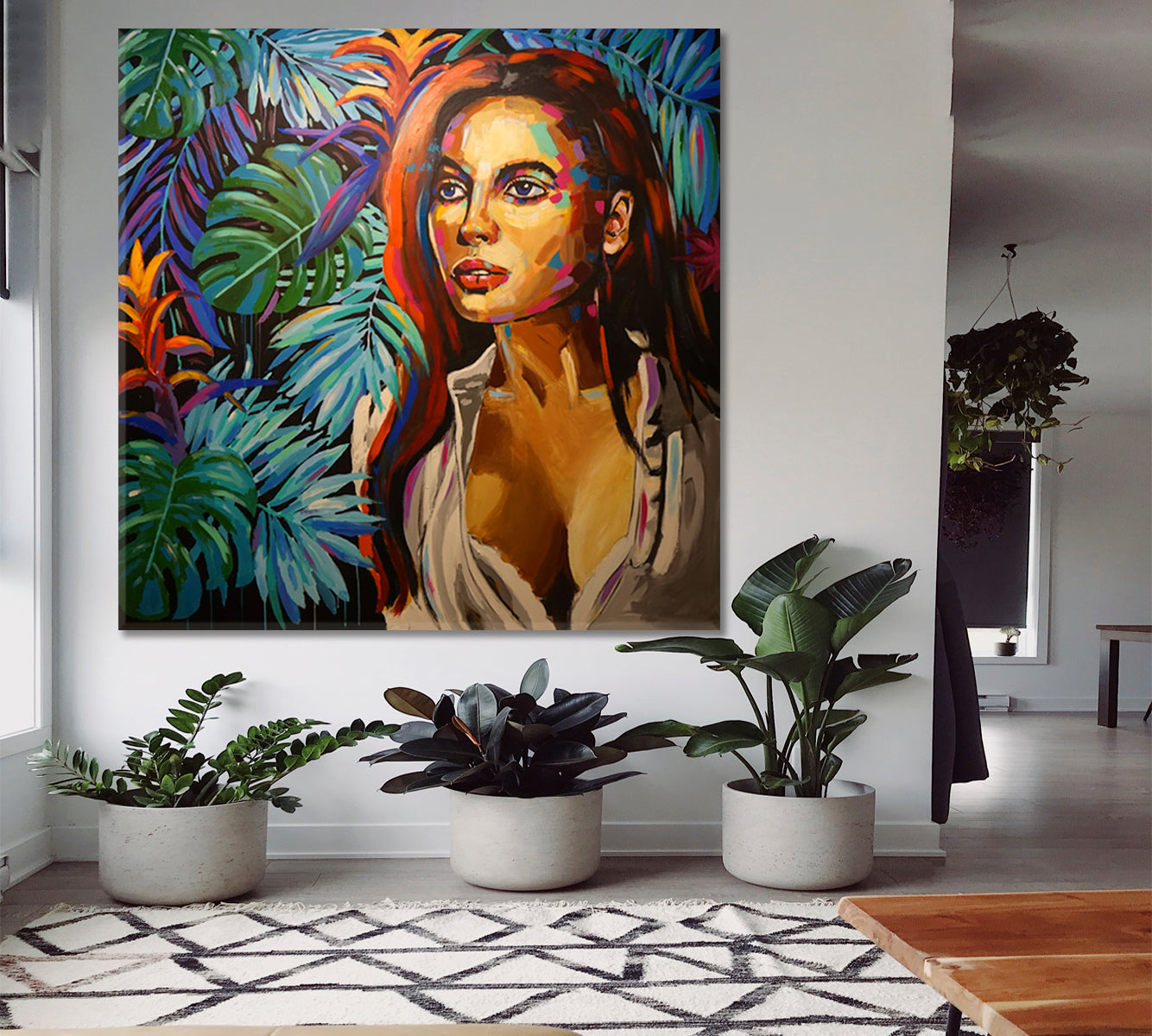 SAVE THE JUNGLE Fine Art Canvas Print - Square Fine Art Artesty   