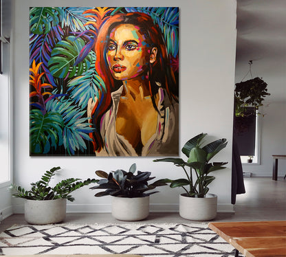 SAVE THE JUNGLE Fine Art Canvas Print - Square Fine Art Artesty   